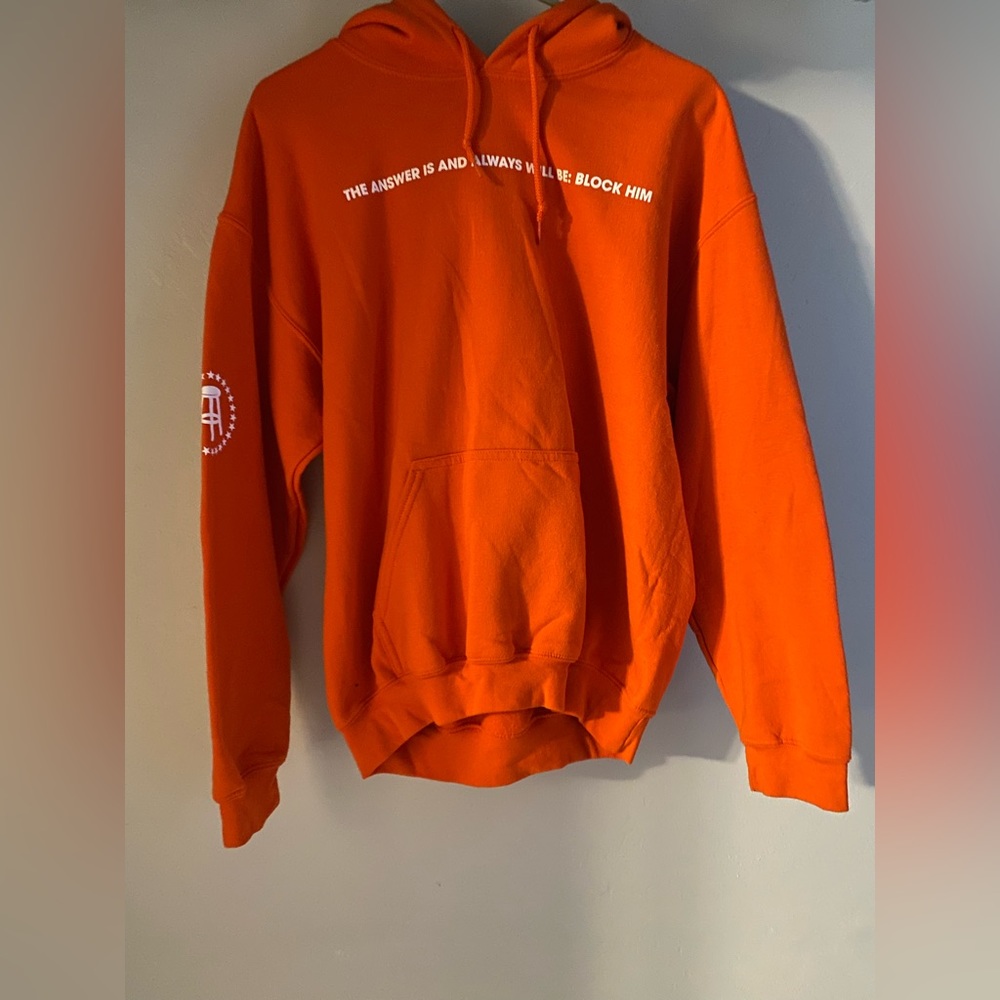 Barstool mens medium sweatshirt.  Never worn.  Orange.